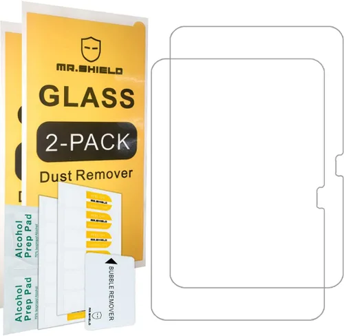 Vista 2 de Mr.Shield Protector de pantalla para iPad Air de 11 pulgadas M3 2025 y M2 2024 [vidrio templado] [2 unidades] Protector de pantalla
