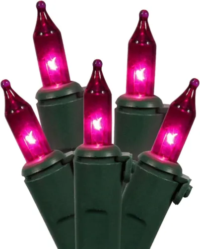 Vista 8 de Vickerman 100 mini luz azul en cable verde, 33' cadena de luz de Navidad