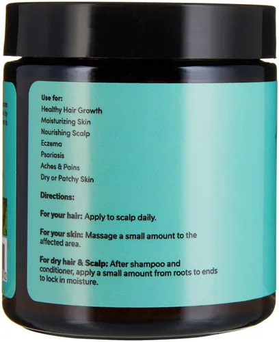 Vista 12 de Sunny Isle Aceite de ricino negro jamaicano con mantequilla pura infundida con aceite de menta 4 oz Cuidado natural del cabello y la piel