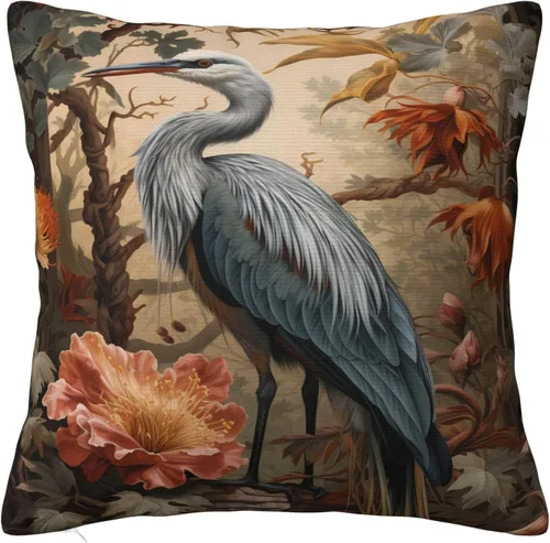 Vista 28 de Fundas de almohada William Morris diseño Strawberry Thief, fundas de almohada decorativas suaves para exteriores, fundas de almohada para decoración