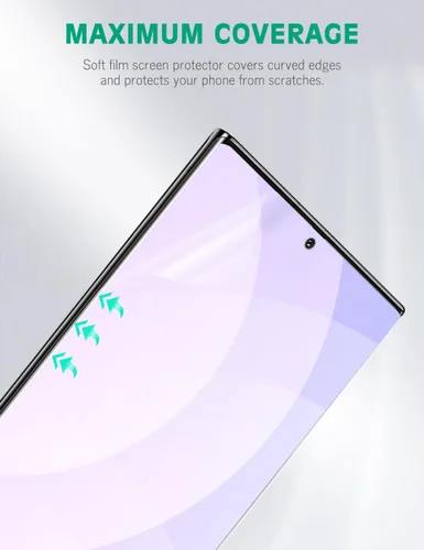 Vista 2 de apiker Paquete de 4 protectores de pantalla compatibles con Samsung Galaxy Note 10 Plus, película de TPU suave, compatible con sensor de huellas