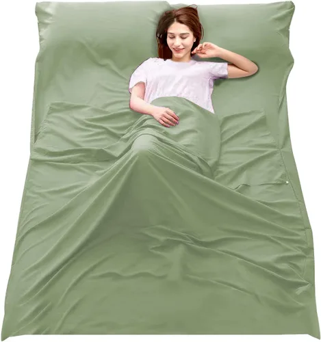 Vista 14 de Sleeping Bag Liner, Camping Travel Home Bed Sheet Compact Sacks Lightweight Breathable Machine Washable Travel Sheet, Multi Size Foldable Pouch