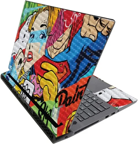 Vista 661 de MightySkins - Skin brillante con purpurina para Alienware M17 R3 (2020) y M17 R4 (2021) - Diversión de los años 90 Acabado duradero con purpurina