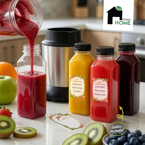Vista 2 de EconoHome 16oz, paquete de 100 botellas de jugo sin BPA, a prueba de fugas