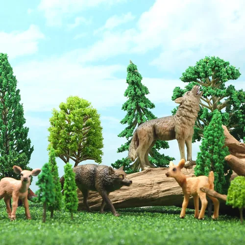 Vista 4 de Skylety 70 Piezas Árboles Modelo de 1.2 a 6.3 Pulgadas Árboles de Juguete en Miniatura Mixtos Suministros de Diorama Plantas Falsas para Paisaje