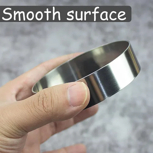 Vista 3 de 2 piezas de 8 pulgadas para panqueques, anillo de tortilla, molde de anillo de huevo para asar huevos grandes de acero inoxidable para panqueques