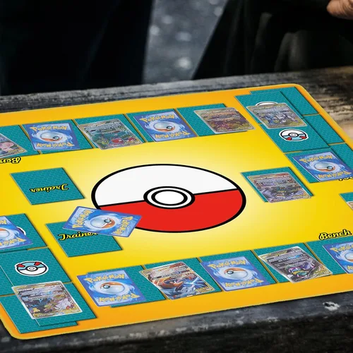 Vista 2 de Biouai Tapete de juego para juego de cartas intercambiables, tapete de juego cosido con tubo para juego de cartas con zonas, tapete de juego