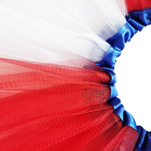 Vista 5 de Tutú de estrella para niñas del 4 de julio, vestido de estrella roja, blanca y azul, falda tutú de bandera estadounidense, decoración de fiesta