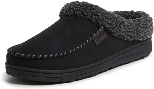 Vista 24 de Dearfoams Zapatilla de casa tipo zueco para hombre Brendan de espuma viscoelástica transpirable para interiores y exteriores con anchos amplios