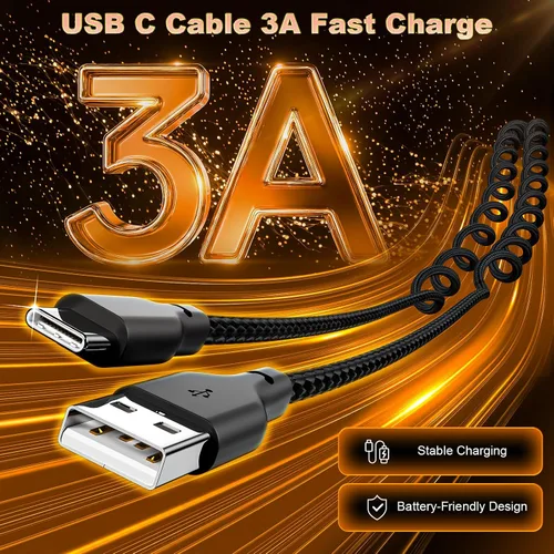 Vista 3 de Cable CarPlay en espiral USB A a USB C [2 unidades, 3 pies], cable retráctil retráctil para iPhone para automóvil, cable de carga rápida retráctil
