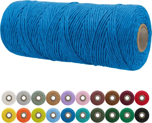 Vista 58 de JeogYong Cordón de macramé de un solo hilo 3 mm x 109 yardas (328 pies) Cuerda de algodón suave Hilo de macramé de 3 mm, suministros de macramé