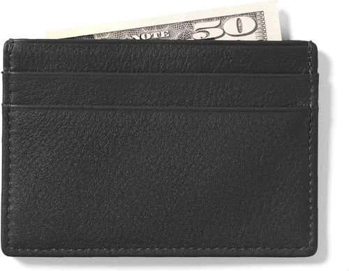 Vista 4 de Leatherology RFID Black Onyx - Cartera delgada para tarjetas de crédito, disponible con RFID