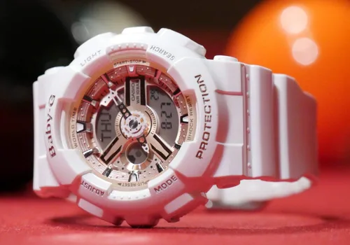 Vista 5 de Casio Baby - Reloj clásico para mujer en resina con temporizador acústico diario de alarma y luz LED resistente al agua y a los golpes
