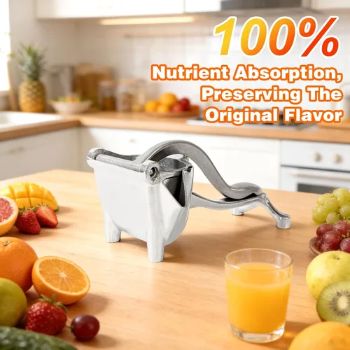 Vista 2 de Extractor de jugo de fruta fresca de aleación de aluminio, fácil de usar y limpiar, fácil de jugo Exprimidor de mano, exprimidor de cítricos