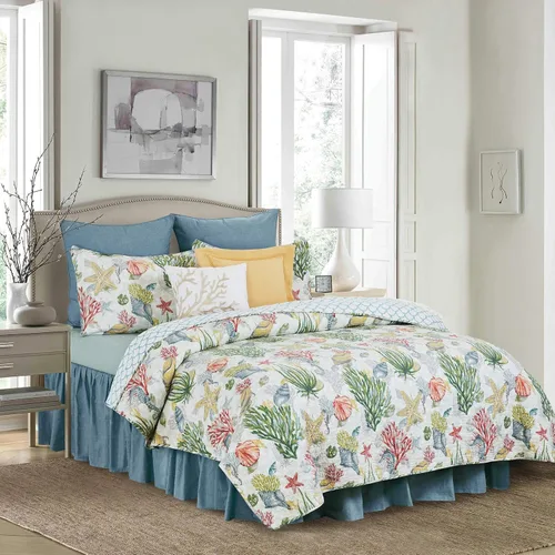Vista 2 de C&F Home 82553.2TSET Juego de edredón con sonido de madera de concha, edredón y 2 fundas de almohada