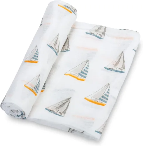 Vista 15 de LollyBanks Manta para envolver al bebé, manta de muselina 100% algodón para niños y niñas, grande de 47 x 47 pulgadas, mantas suaves y transpirables