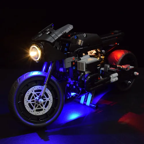 Vista 3 de LightGo Kit de iluminación LED diseñado para Lego 42155 The Batman Batcycle Building Set - No incluye modelo (versión clásica)