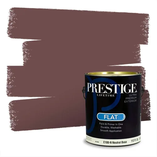 Vista 12 de Prestige Paints Pintura exterior e imprimación en uno, 1 galón, plano, coincidencia comparable de Valspar* Amber Rose*