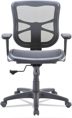 Vista 4 de Alera ALEEL42B18 Elusion Series Silla de malla giratoria/inclinable con respaldo medio - negro