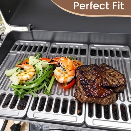 Vista 2 de PCBZ0A (paquete de 3) Rejilla ajustable de 6 1/4 pulgadas de ancho para parrillas de barbacoa, parrillas eléctricas de gas, rejillas de parrilla