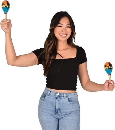 Vista 2 de Fiesta Tropical Fun Maracas (2/Pkg)
