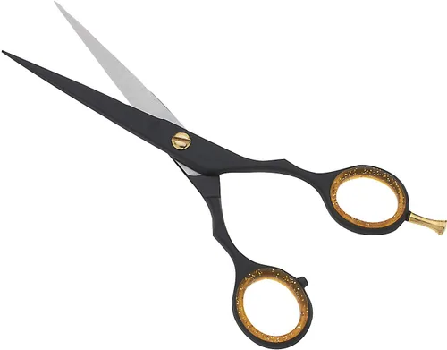 Vista 5 de SURGICAL ONLINE Tijeras profesionales de corte de pelo negro y dorado, tijeras de peluquería ligeras ultra afiladas para salones y uso doméstico