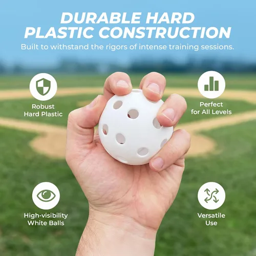 Vista 3 de Hot Glove Durable Plastic Practice Baseballs