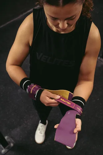 Vista 8 de Velites I Guantes Ultra Quad libres de magnesio I Manoplas para levantamiento de pesas I para entrenamiento cruzado o atletas de gimnasia I Mejora