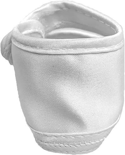 Vista 6 de Zapato de bautizo de satén para niñas con cruz celta y roseta