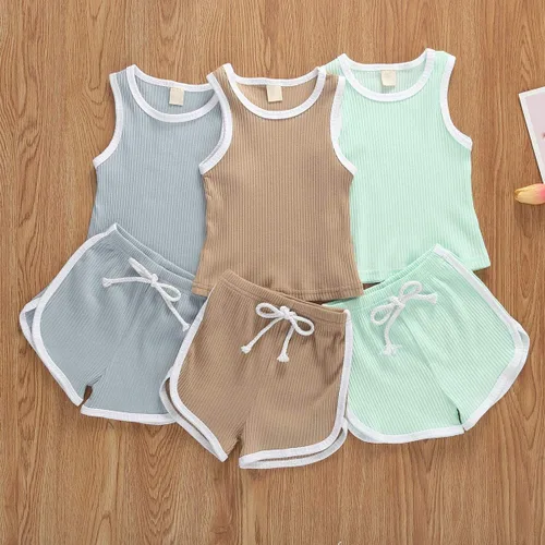 Vista 2 de Nituyy - Conjunto de pantalones cortos con cordón para bebé