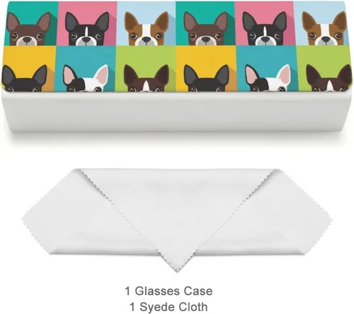 Vista 3 de Boston Terrier - Funda rígida para lentes de sol, funda portátil para hombres y mujeres