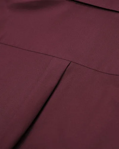 Vista 3 de Alimens & Gentle Camisa Oxford sólida de manga larga con botones y bolsillo para hombre