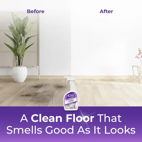 Vista 6 de Hygea Natural Magic Finish - Limpiador de suelos a base de enzimas sin químicos, sin enjuague, fórmula biodegradable, elimina la acumulación