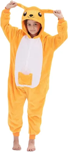 Vista 10 de Disfraz de una pieza de franela con capucha para niños y niñas, disfraz de Halloween de animales negro (Black Bat)