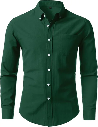 Vista 15 de LucMatton Camisa Oxford ligera de manga larga para hombre