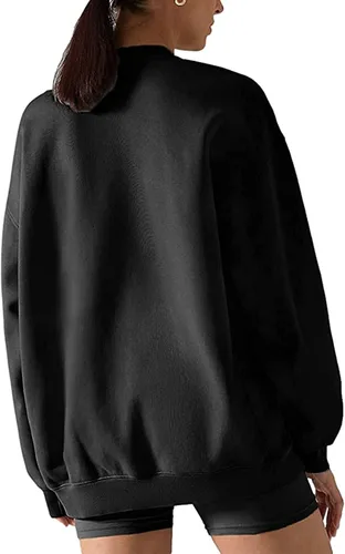 Vista 2 de Remidoo Sudaderas de gran tamaño con estampado de sol y luna para mujer