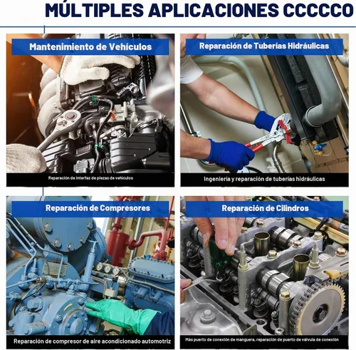 Vista 6 de Kit de 85 arandelas de sello de compresor de A/C, 6 tamaños de aire acondicionado, reparación de juntas de puerto de compresor de aire