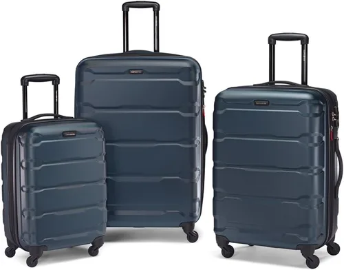 Vista 2 de Samsonite Omni - Juego de 3 piezas con accesorios para equipaje, verde azulado, Equipaje rígido con ruedas