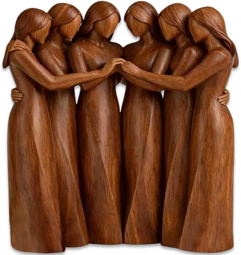 Vista 9 de Figura de resina pintada a mano para hermanas, estatua de la amistad para mujeres, símbolo atemporal de unidad, regalos del día de la amistad