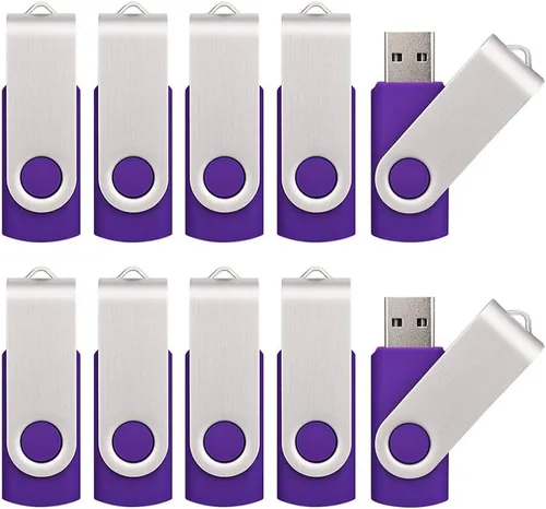 Vista 5 de Paquete de 50 unidades USB 2.0 de memoria flash de 128 MB, color negro