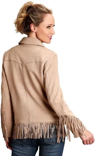 Vista 2 de Stetson Western Chaqueta Mujer Fringe Suede Tan 11-098-0539-0074 TA