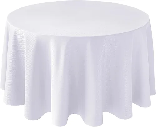 Vista 55 de Biscaynebay Auqa - Mantel cuadrado de 54 x 54 pulgadas, mantel de tela con tarjeta azul Auqa, pequeño, plegable, resistente al agua, para cocina