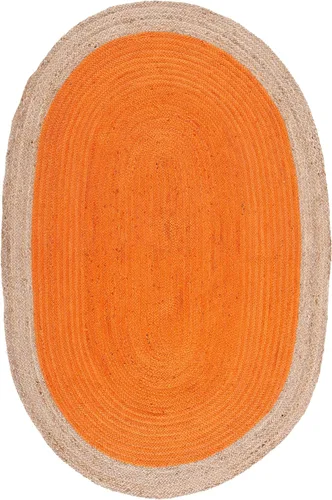 Vista 15 de SAFAVIEH Natural Fiber Collection - Alfombra ovalada, 2 pies 6 pulgadas x 4 pies, ovalada, azul aguamarina y marrón natural, yute hecho a mano
