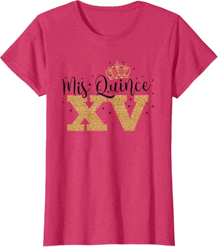 Vista 9 de Camiseta de quinceañera Mis Quince para cumpleaños número 15 Blanco