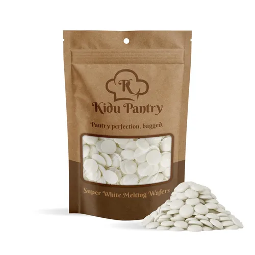 Vista 13 de KIDU PANTRY - Bolsa de obleas de chocolate para derretir a granel, perfecta para sumergir, postres, hornear y más (oscuro, 2 libras)