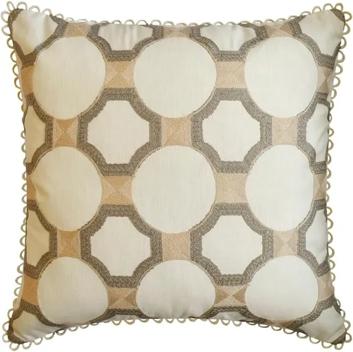Vista 34 de The HomeCentric Fundas de almohada decorativas beige de 12 x 12 pulgadas (11.8 x 11.8 in), encaje de yute y almohadas marroquíes para sofá