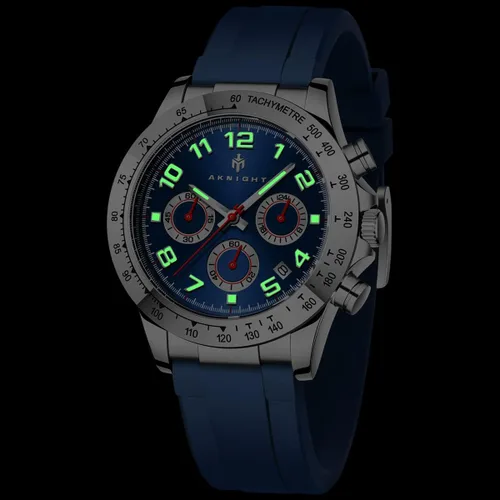Vista 6 de AKNIGHT Men Watch Watch for Men Chronograph Analog Quartz Waterproof Wrist Watches Fashion Business Classic Watch, Easy Read Dress Watch Auto Date