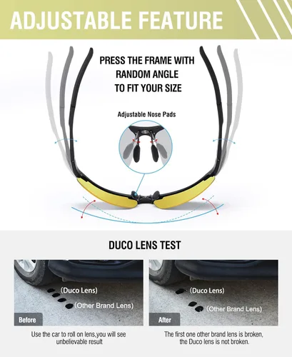 Vista 4 de DUCO Gafas de visión nocturna polarizadas para conducción nocturna para hombre