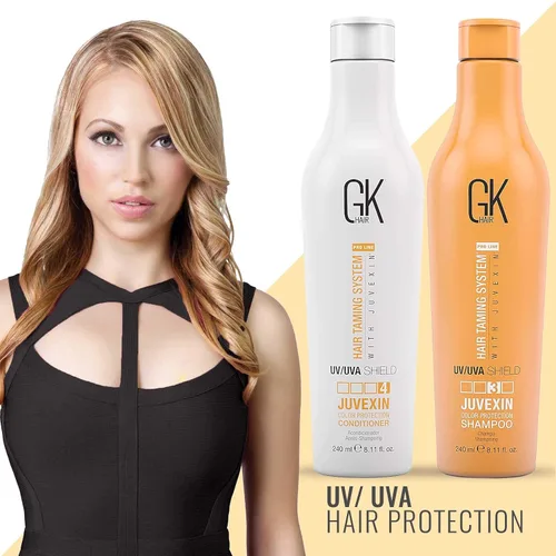 Vista 5 de Global Keratin GK HAIR Shield - Champú y acondicionador Duo (8.11 onzas líquidas) Acondicionador en espray sin enjuague
