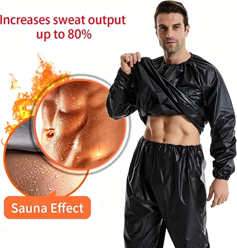 Vista 2 de DawnBreak Sauna Sweat Suit for Women/Men Exercise Weight Loss Gym Fitness Workout